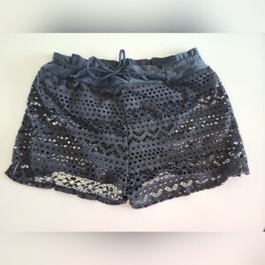 Venus Swim Brief with lace short, Plus Size 16 Black